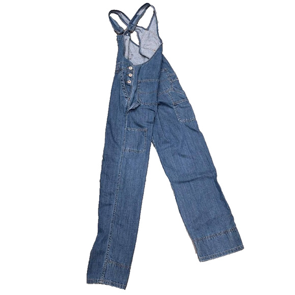 Dickies Women’s Relaxed Fit Bib Y2K preppy Overalls Jumpsuit Mid Wash XS A004182 - Picture 7 of 15